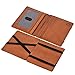 ZhaoCo Minimalist RFID Magic Wallet, Genuine Leather Slim Front Pocket Purse Credit Card Case and Money Cash Holder with ID Window, Mini Bifold Wallet Gift - Light Brown