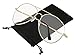 Aviator Sunglasses for Men Women Glasses Pilot Eyeglasses Costume 80s Gold Clear