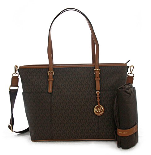 Michael Kors Jet Set Brown Diaper Bag Signature