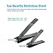 Prefer Beauty – Stainless Steel Sharp Nail Clippers Kit for Fingernails & Toenail + 1 Black Nail Cleaner / File Gift for Men & Women Set of 3 With Leather Travel Case