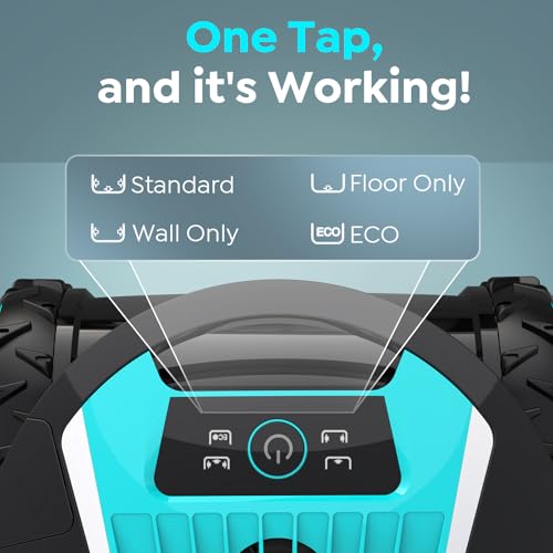 Pleco Pro Cordless Pool Cleaner Robot with 210-Min Runtime, Smart AI Navigation, App Control, Strong Wall Climbing, Waterline Cleaning, Dual-Layer Filtration, for In-Ground Pools up to 220㎡, Indigo