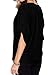Plus Size Tops Black Blouses for Women Summer Loose-fit T Shirts 3XL