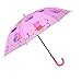 Cartoon Children Umbrella Regular Handle For Kids - Pink Peppa Pig (muddy puddles, pink)