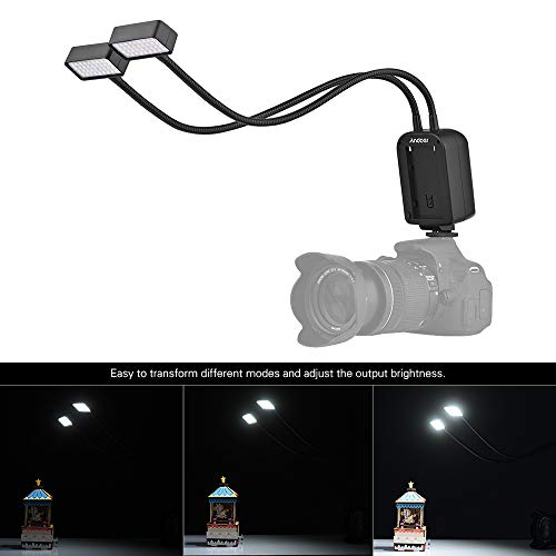 Andoer Lampe Flash GN15 à Flash Macro Speedlite avec Flexible en Métal à Angle Réglable pour Canon Nikon Panasonic…