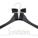Ella Celebration Groom Hanger for Tuxedo or Suit, Hangers for Bridal Party, Wooden and Wire, Black Wood (Groom)