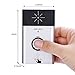Wireless Intercom Doorbell, Adv-one Portable Door Chimes with 1 Receiver and 1 Push Button Operating at 600-feet Range High Volume Door Bell Kits (Silver)