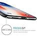 TOZO for iPhone X Case Hard Cover World's Thinnest Protect Bumper Shell for iPhone 10 / X Transparent Light Weight Black Plating Edge
