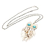 SODIAL(R) Gold Long Necklace Chain Owl Pendant Fashion Vintage Jewelry Mix and Match New