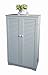 Homecharm-Intl 23.6x12.8x39.8-Inch Storage Cabinet,2 Louvered Doors,White(HC-005)