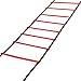 REEHUT Agility Ladder w/Free User E-Book + Carry Bag - Speed Training Equipment (Red, 8 Rungs)