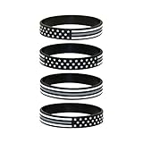 American Flag Silicone Stretchable Bracelet 4-Pack