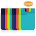 Phone Credit Card Holder, HUO ZAO Silicone Sticky Phone Wallet 3M Adhesive Stick-on Wallet Compatible with Apple iPhone Samsung Galaxy Android Cell Phone Table Multi Colors - 10 Pack primary