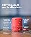 Bluetooth Speakers,Super-Portable Bluetooth Speaker with Loud HD Sound and Enhanced Bass,Handsfree Call,Micro SD Support,Noise-Canceling Microphone,for Phones Tablets Computer and More(Red)