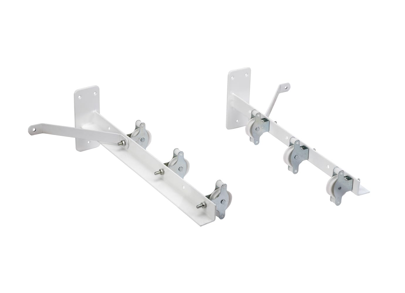 Sauvic Airer with pulleys, Coated Steel Plastic Primer, White, 55 x 19.5 x 13.5 cm