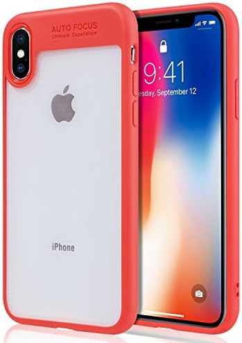 iPhone X Case, iPhone 10 Case, Felico iPhone X Crystal Clear Case Shockproof Cover Protective Air Space Technology Transparent Ultra Slim Fit Case for Apple iPhone X 5.8" 2017 (Red)