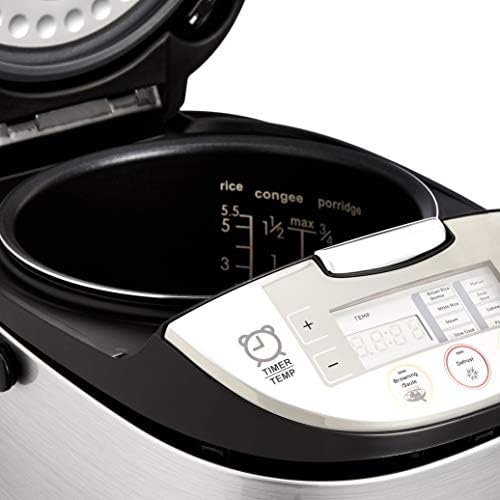AmazonBasics MultiFunctional Rice Cooker 5.5Cup Uncooked (11Cup