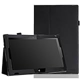 MoKo Nokia Lumia 2520 Case - Slim Folding Cover Case for Nokia Lumia 2520 10.1 Inch Microsoft Windows RT 8.1 Tablet, BLACK (with Smart Cover Auto Wake / Sleep)