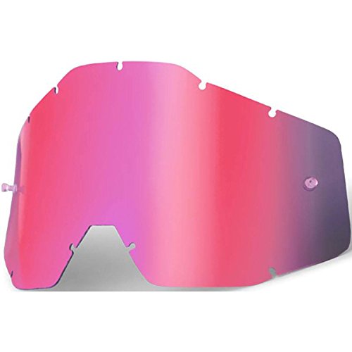100% Speedlab (51002-016-02) RACECRAFT/ACCURI Replacement Lens Pink Mirror/Smoke Anti-Fog, Free Size