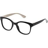 Peepers by PeeperSpecs womens Grandview Square Blue Light Blocking Reading Glasses