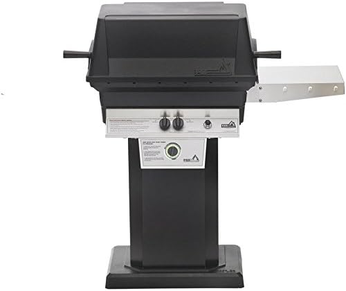 PGS T-Series T30 Commercial Cast Aluminum Natural Gas Grill with Timer On Black Patio Base