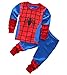 Boys Pajamas Sets Children Christmas Pants 100% Cotton Spider-Man Long Kids Snug Fit Pjs Winter Toddler Sleepwear (Red, 3T)