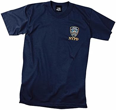 Officially Licensed NYPD Embroidered Emblem T-Shirt- Large
