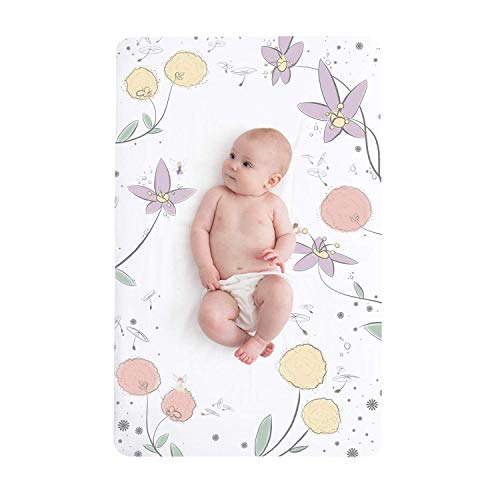 JumpOff Jo Fitted Mini Crib Sheet for Portable Crib, Playard, and