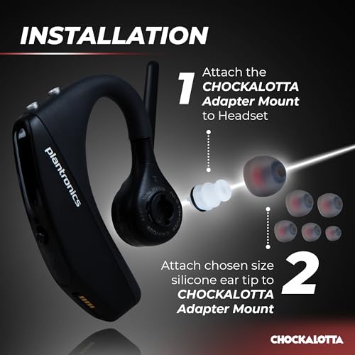 CHOCKALOTTA Eartip Adapter Compatible with Plantronics Voyager 5200, Poly Voyager Legend 50/30 Series & Voyager Legend Classic Headsets (1-Pack)