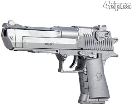 MeMo Toys Desert Eagle Gun Kids Toy Components Combination Game (Silver)