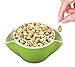 kody Double Dish for Pistachios, Peanuts, Edamame, Cherries, Nuts, Fruits, Candies, Snacks Plastic Serving Dishes and Bowls (Pistachio Green) …
