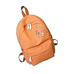 Urmiss Simple Badge Canvas College Backpack High School Student Bag