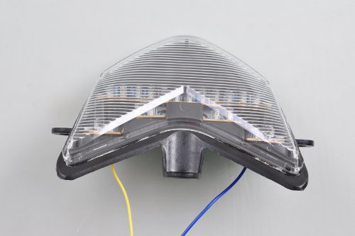 Wotefusi ABS Injection New Motorcycle Turn Brake Turning Braking Signal Tail Rear Light Lamp Taillight For Kawasaki Ninja ZX10 ZX10R 2004 2005 Clear