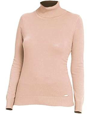 Women's Ribbed Fine Gauge Turtleneck Pullover