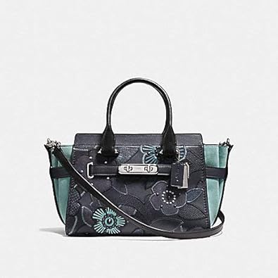 coach swagger shoulder bag flowers