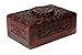 FindSomethingDifferent Rustic Handcarved Wooden Tarot Box Sun