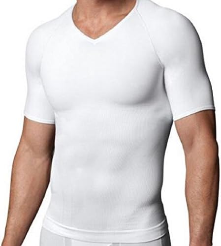 Mens Body Shaper Posture Humpback Correction Firm Chest Tees Shirt Buster