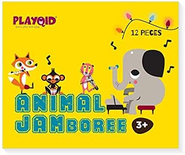 PLAYQID Animal Jamboree Jumbo Giant Jigsaw Floor Puzzle 12 Huge Piece Puzzle for Kids Age 3 and Above (Also Recommended for Age 2 and Above) Size 36 x 28 - cm