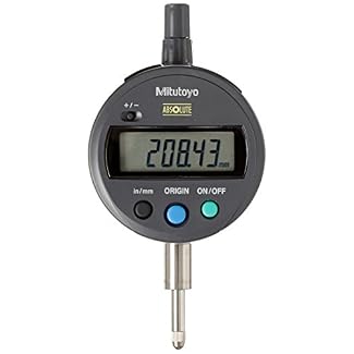 Mitutoyo 543-783B Absolute Digimatic Indicator, ID-S-Type, Flat Back, #4-48 UNF Thread, 3/8″ Stem Dia., 0-0.5″ Range, 0.0005″ Resolution, +/-0.0008″ Accuracy, Meets IP42 Specifications