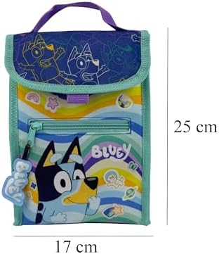 - Bluey, Saco de Lanches, Saco, Lancheira, Lancheira, Lancheira, Lancheira, Lancheira, Cor Azul, Produto Oficial