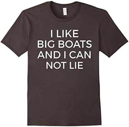 Mens Funny Big Boats T-Shirt - Novelty Saying Boat Gift Tee Shirt XL Asphalt