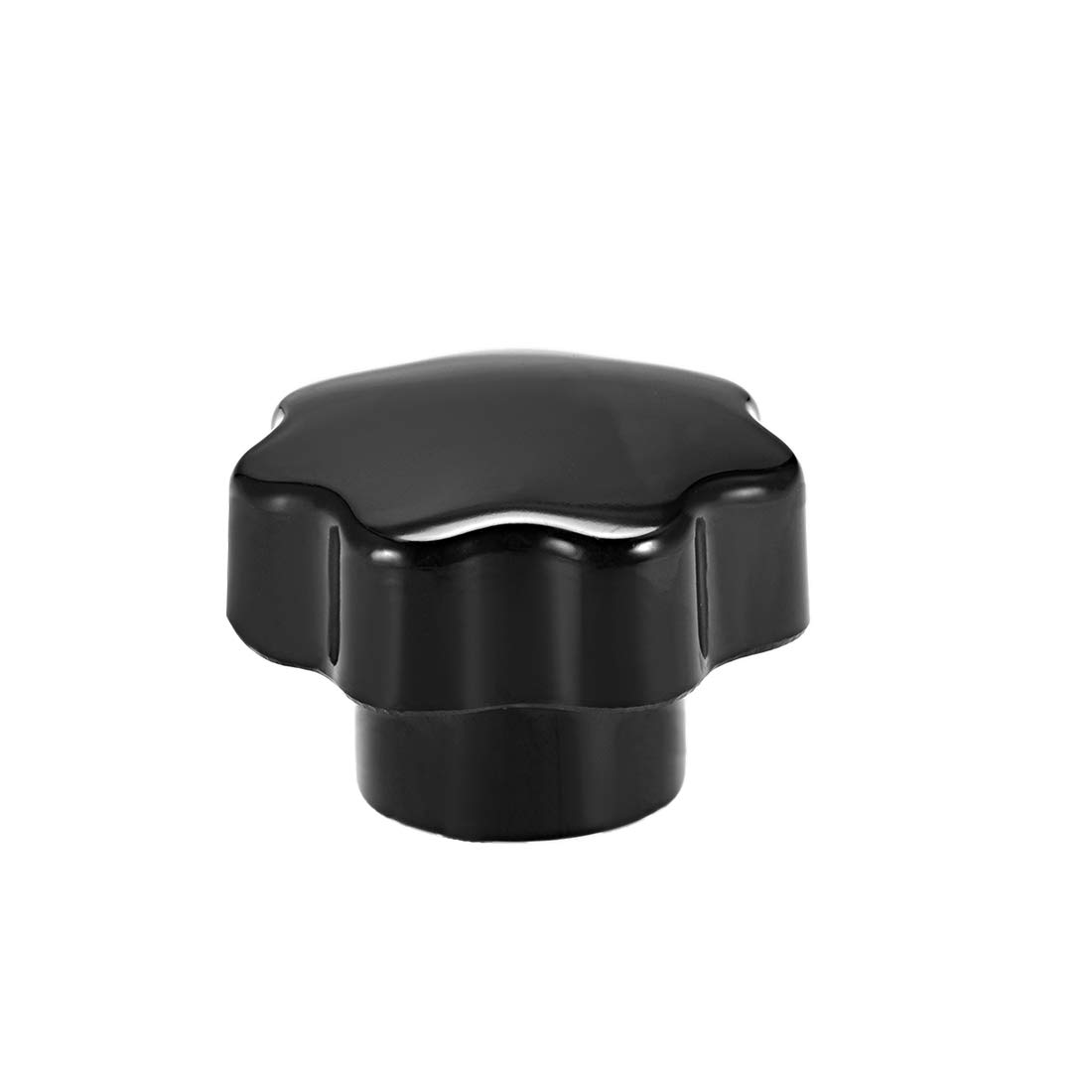 sourcing map Star Knob Grip Handle M12 Dia Brass Insert Female Thread Black