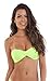 Coqueta Brazilian Swimwear Bikini Separates Padded Bandeau Tube Top NEON YELLOW
