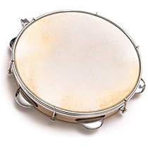 クイーカ　ブラジル製　サンバ　パンデイロ 　民族楽器 Amazon.com: Capoeira Leather Pandeiro Drum Tambourine Samba