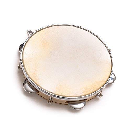 Capoeira Leather Pandeiro Drum Tambourine Samba Brasil Wooden Musical Instrument 8"
