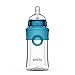 Smilo Baby Bottles, Aqua, Smooth Flow Anti-Colic Feeding, 10 Ounce with Stage 0 Nipples (Pack of 3)