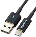 AmazonBasics USB Type-C to USB-A 2.0 Male Charging Cable - 6 Feet (1.8 Meters), Black, 5-Pack