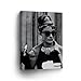 Audrey Hepburn Wall Art CANVAS PRINT Famous Style Breakfast at Tiffany's Movie Black and White Iconic Decoration Framed Home Decor Stretched and Ready to Hang -%100 Handmade in the USA - 12x8