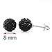 Charisma Rhinestone Crystal Ball Stud Earrings Gift Set for Women Teen Girls Disco Ball Hypoallergenic, 8MM (8 Pairs)
