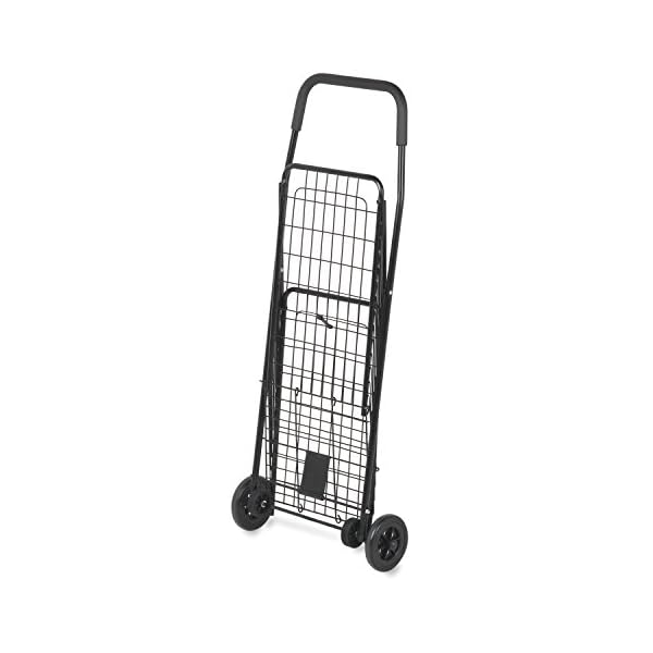 Honey-Can-Do Black Four Wheel Utility Cart, Medium