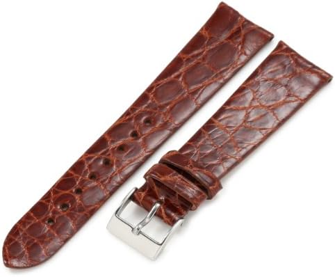 Artisan of Italy CITG500-0320MR Men's Classic Ultra-Thin Crocodile 20mm Tan Watch Strap